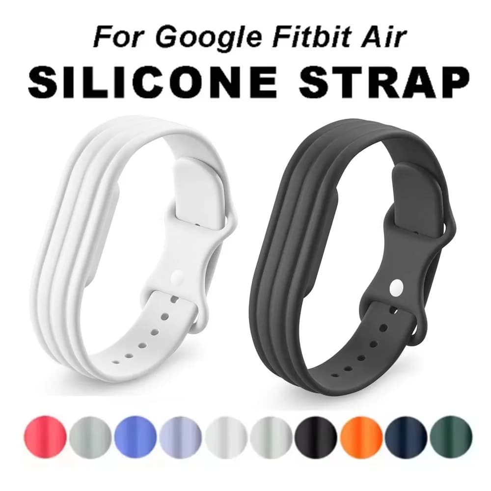 Silicone Loop Sports Watch Strap for Google Fitbit Air Rubber Bracelet Breathable Band Wristband Correa Replacement Accessories
