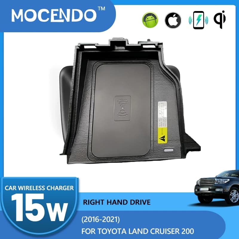 For toyota Land cruiser 200 RHD 2016 2017 2018 2019 2021 2020 phone support wireless charger for car accessories car charger adapter