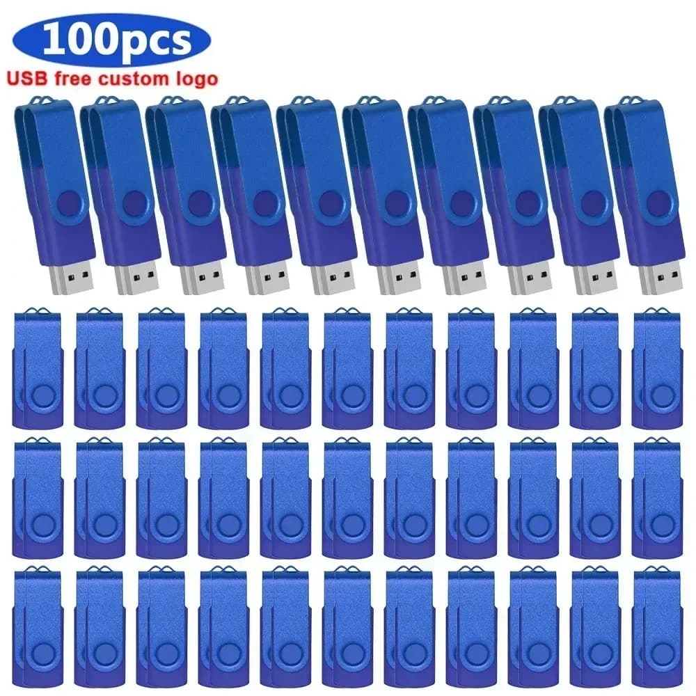 Lotto da 100 Pezzi Chiavetta USB 2.0 Pendrive 1GB 2GB 4GB 8GB 16GB 32GB 64GB 128GB 128MB - Regalo