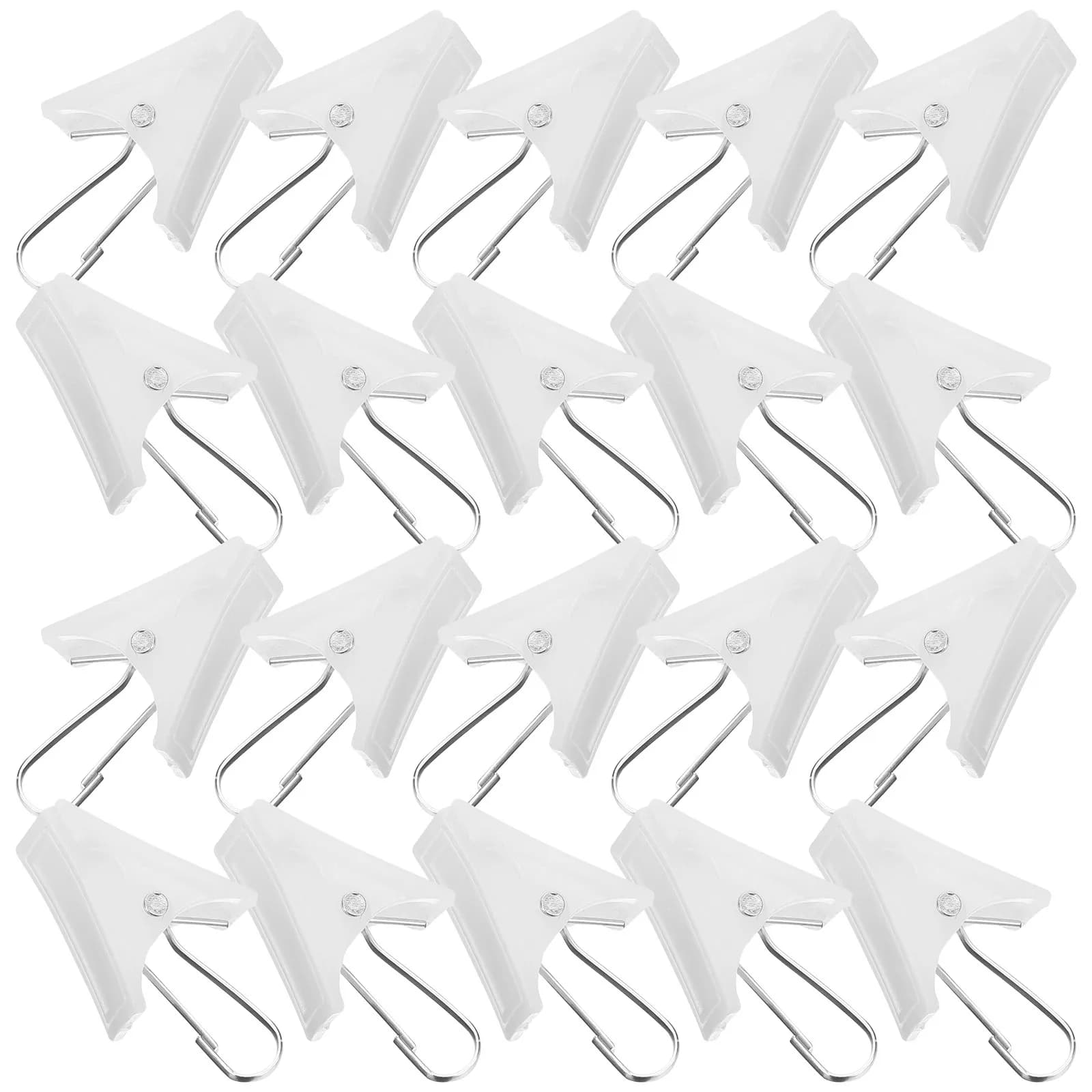 20 Pezzi Ganci in Plastica per Tende, Clip Decorative per Tende, Teli Doccia e Lenzuola