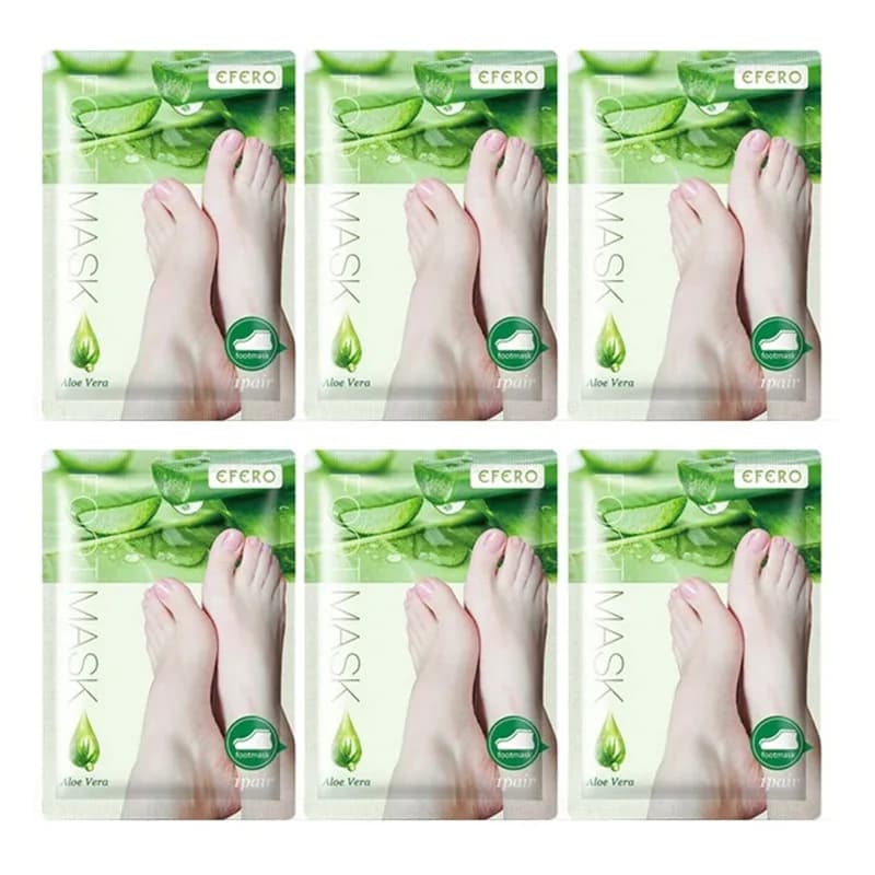6 confezioni Maschera esfoliante per i piedi Maschera peeling per i piedi Calzini spa Maschera idratante per la rimozione della pelle morta liscia