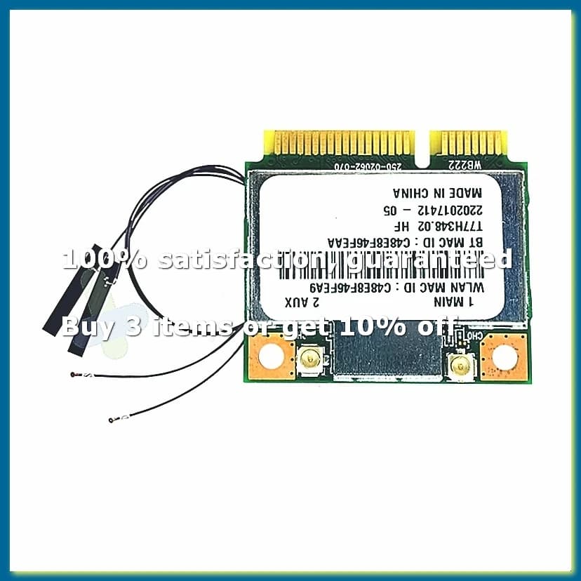 AR5B22 AR9462 WiFi Card+Internal Antennas 300Mbps 2.4G/5G Dual Band BT4.0 Mini PCl-E WiFi Adapter for Windows7/8/10-DTB3