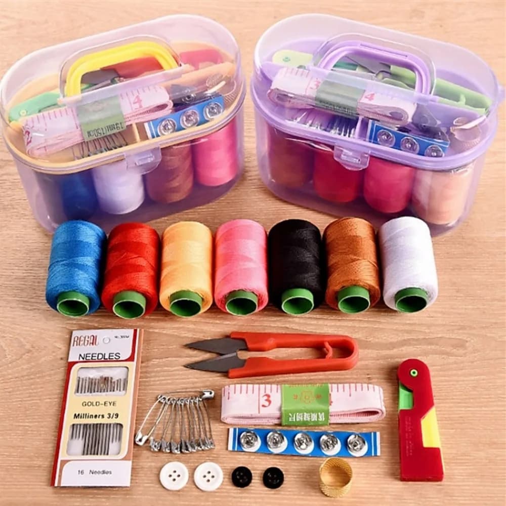 1 Set Grande Scatola Da Cucire Set Per Uso Domestico Portatile 10 Pezzi Set Mini Strumento Filo Da Cucire Multi-funzione Kit Da Cucire Abbigliamento FAI DA TE Cucito