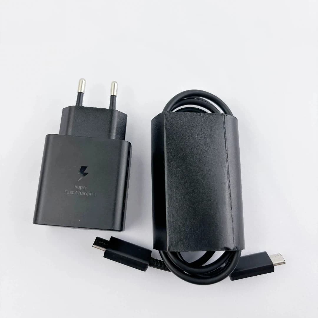 Adattatore Supercharge Samsung T4511 EU 45W con bassa alimentazione in standby, caricatore rapido PD da parete per Galaxy S25 Plus Note 20 10 Ultra F56 M56