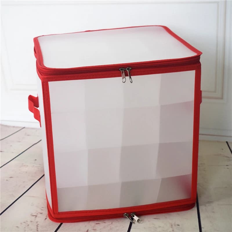 64 Griglia di stoccaggio per palline di Natale Scatola di immagazzinaggio per smistamento con coperchio Decorazione per albero di Natale di Natale Decorazione per palline Scatola di immagazzinaggio di palline