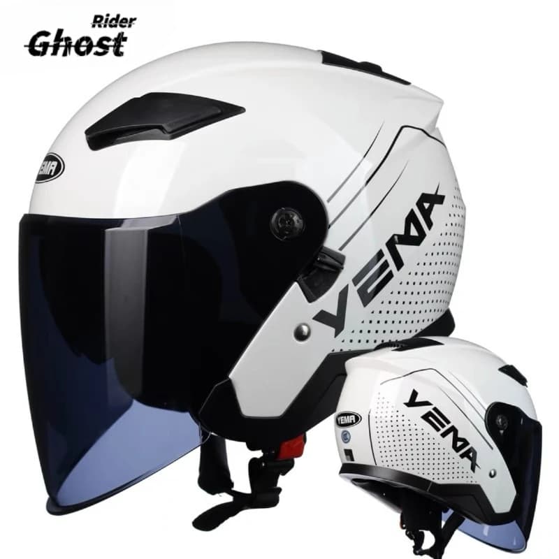 New Moto 3/4 Professional helmet with Double visor for Men and Women, Limited Edition, for Racing and Protection