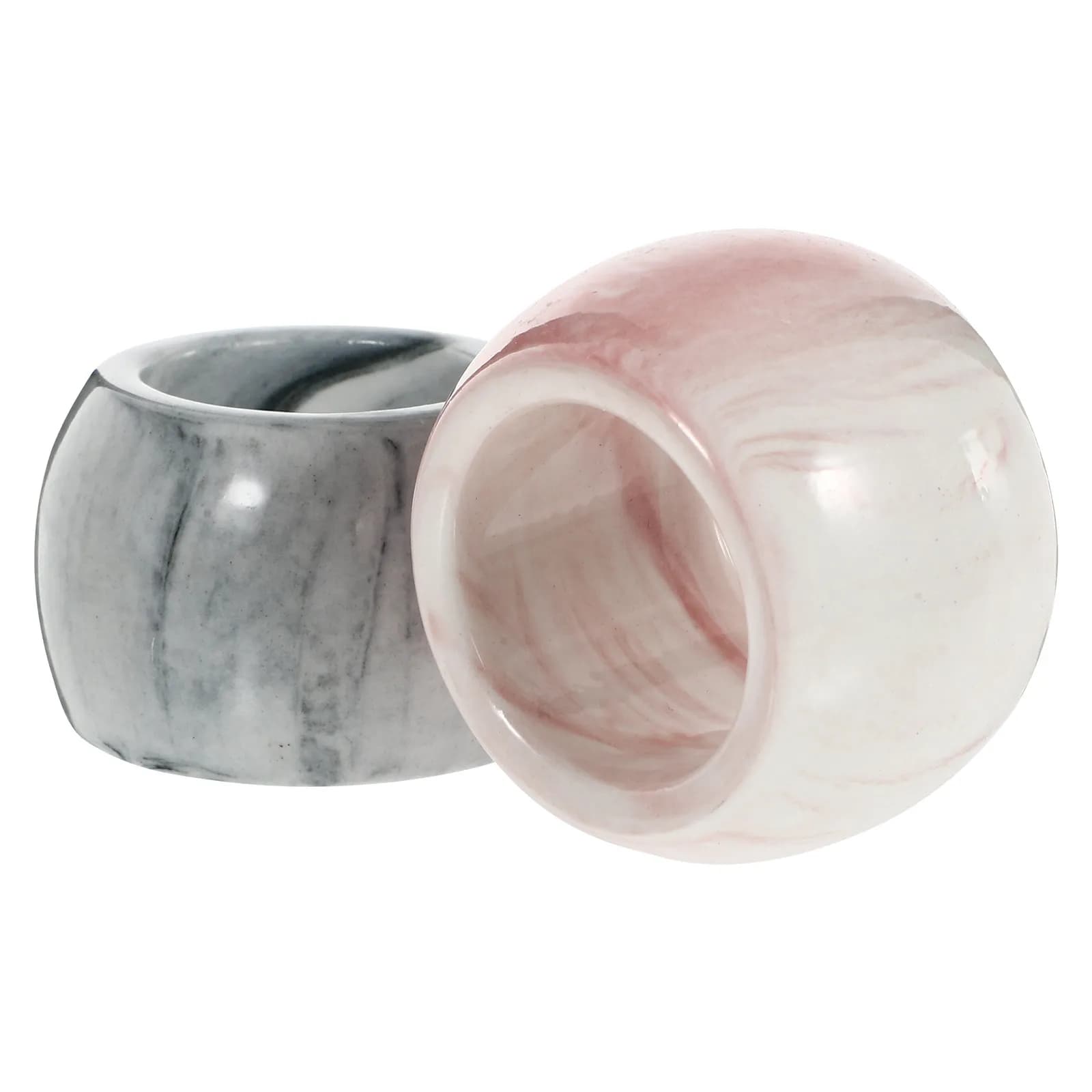 2 Pezzi Portaspazzolino Decorativo in Ceramica con Motivo Marmorizzato, Supporto per Spazzolino Elettrico, Portaoggetti Impermeabile, Porta Shampoo da Bagno