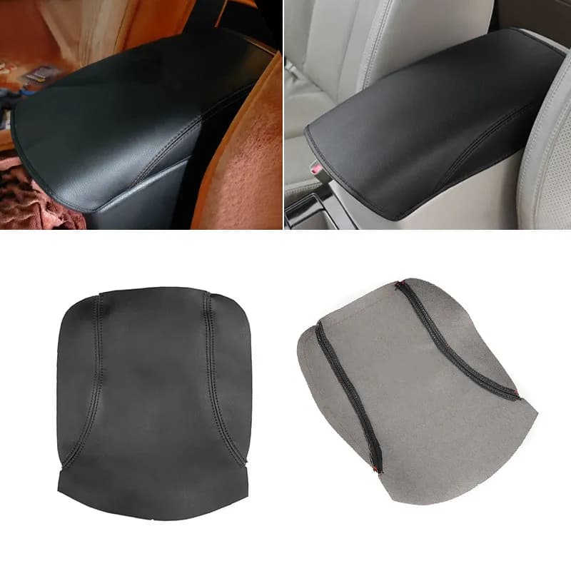 Per Nissan X-Trail Rogue 2014 - 2020, Accessori Auto in Pelle Microfibra Nera, Copertura Adesiva per Coperchio Bracciolo Console Centrale