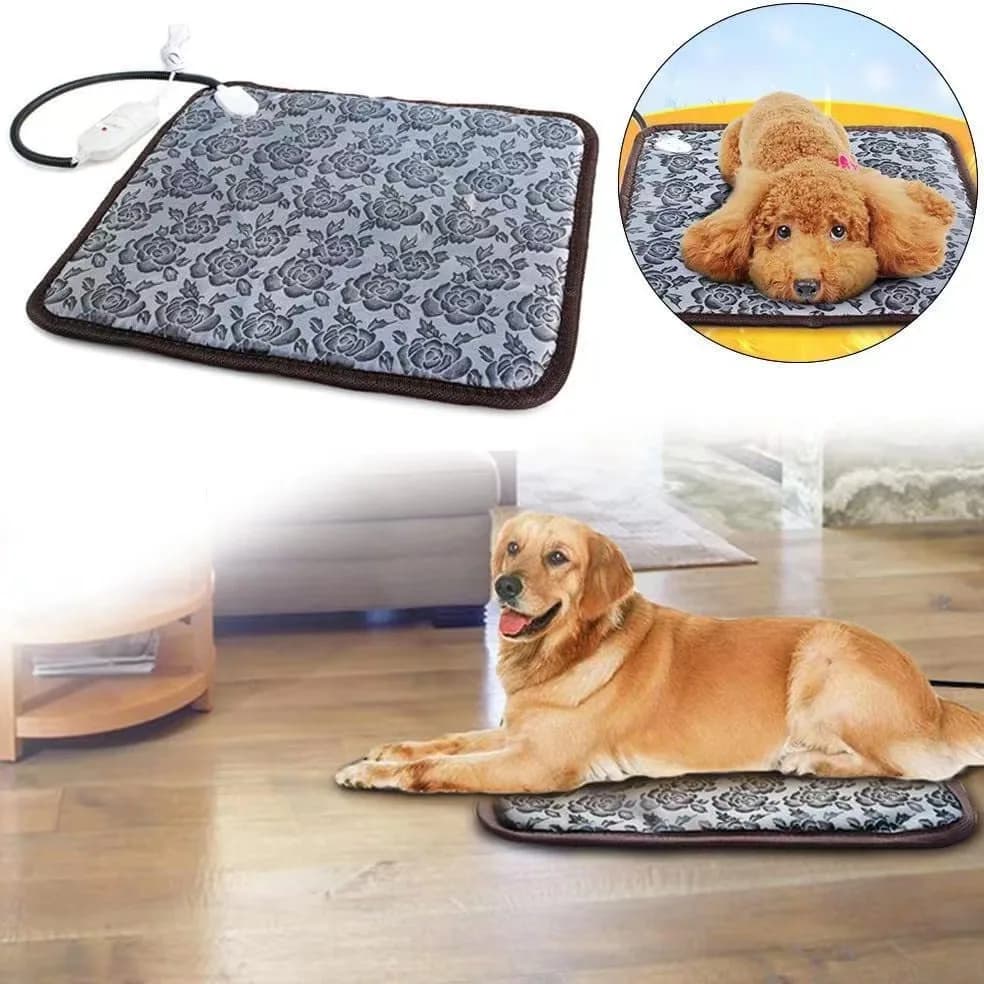 Tappetino riscaldato per animali domestici Tappetino riscaldante per cani regolabile con temperatura per cani Tappetino riscaldante elettrico impermeabile 3,9 marce Timer Forniture per dormire per cani