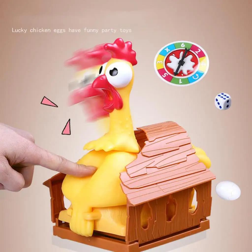 Trucco di plastica Gallina Lays Eggs Gioco da tavolo interattivo giocattolo divertente