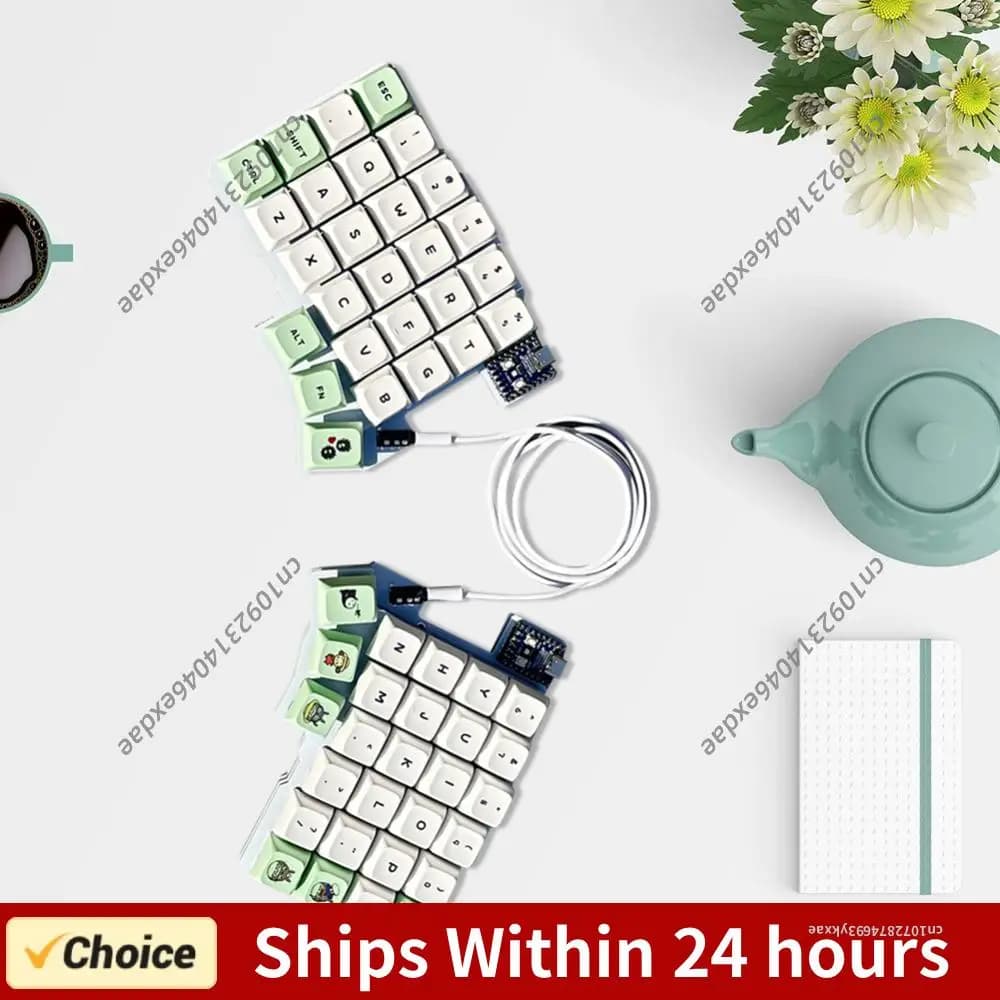 Tastiera Ergonomica Cablata Split, Tastiera Programmabile Hot Swap, Tastiera per Mano Destra e Sinistra, Accessori Personalizzati per PC Gamer