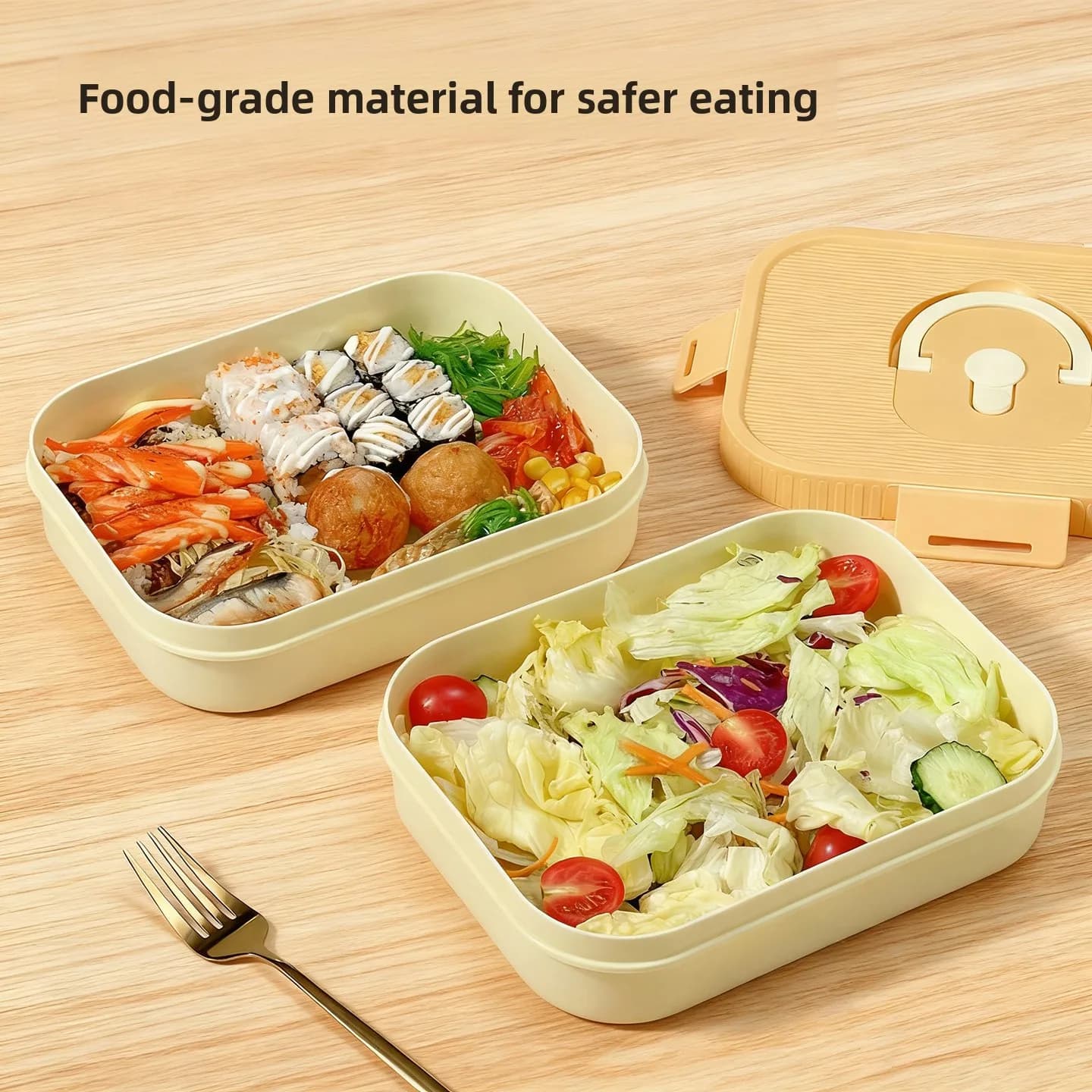 Contenitore Portatile per Alimenti in Plastica, Divisibile, per Microonde, Scatola Bento da Picnic, Portatile, per Pranzo all'Aperto