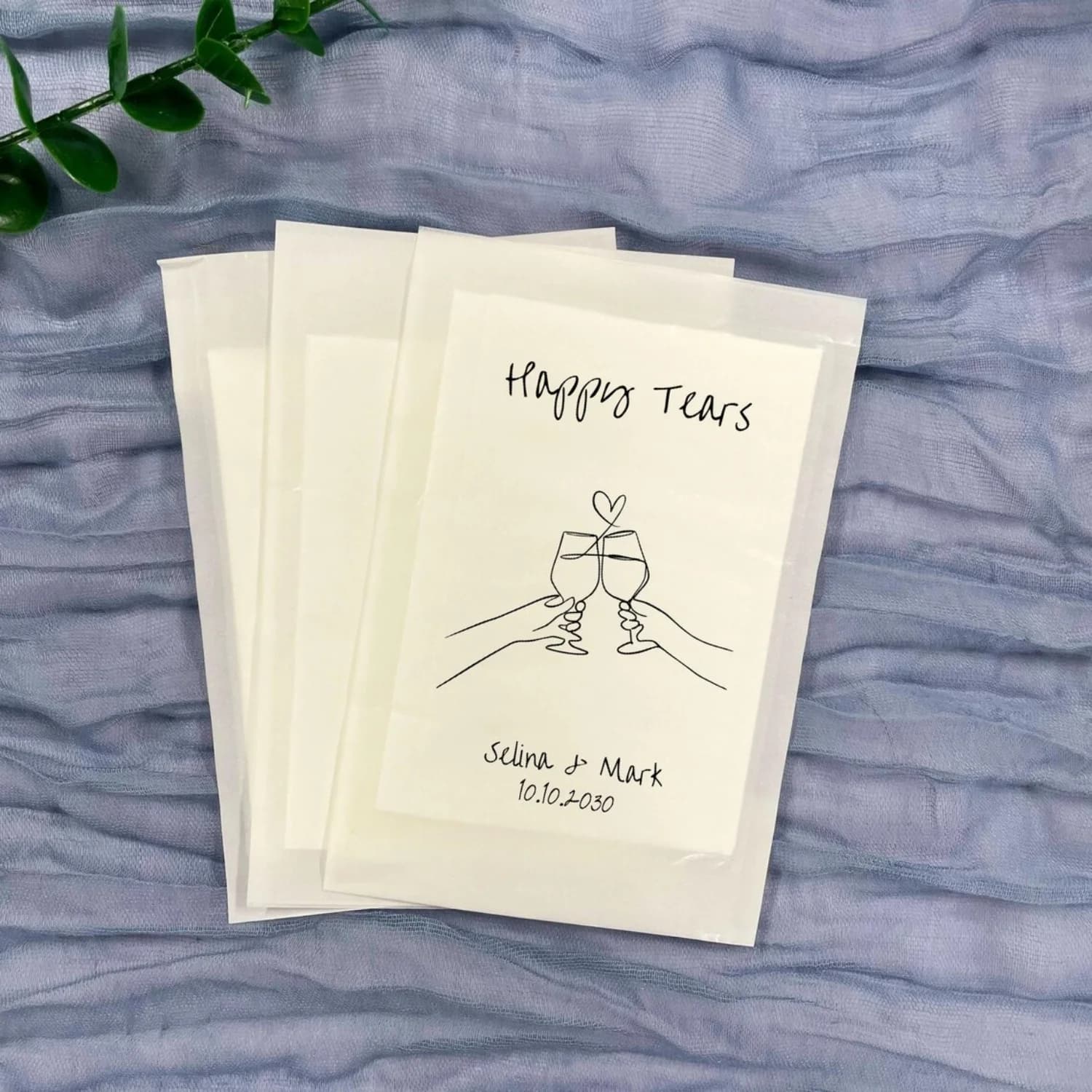Pacchetti di fazzoletti nuziali per ospiti - Pacchetti di fazzoletti Happy Tears per matrimonio - Matrimonio Kleenex perfetto articoli per borse di benvenuto per matrimoni