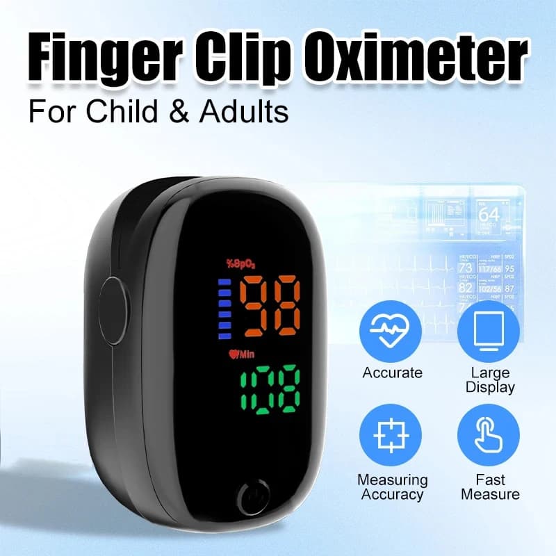 Durable portable pulse oximeter medical finger sports color screen finger clip LED pulsossimeter Spo2 health care tool for heart rate