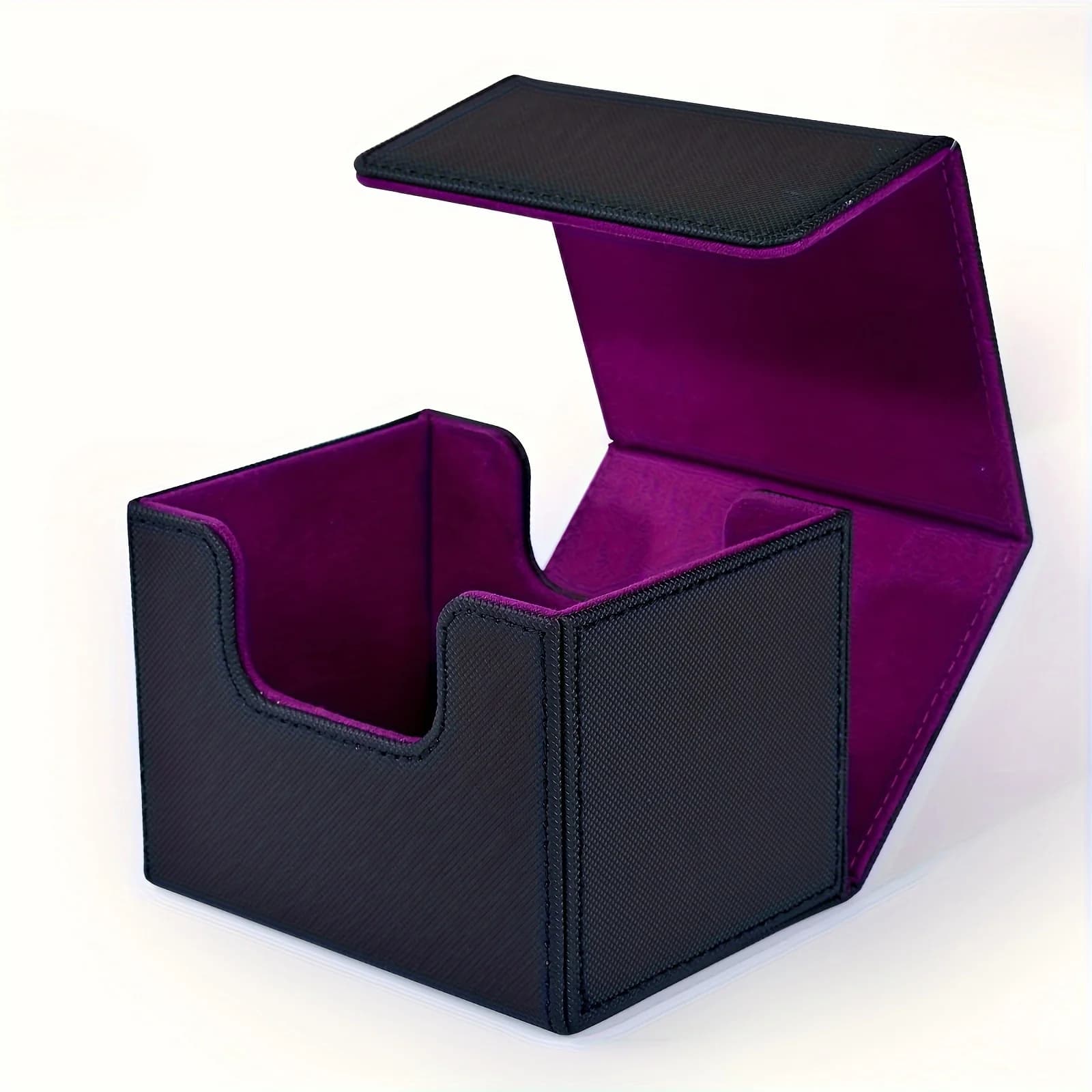 Card deck box, card box suitable for 100 single sleeve cards, card deck case with strong PU card magnet TCG