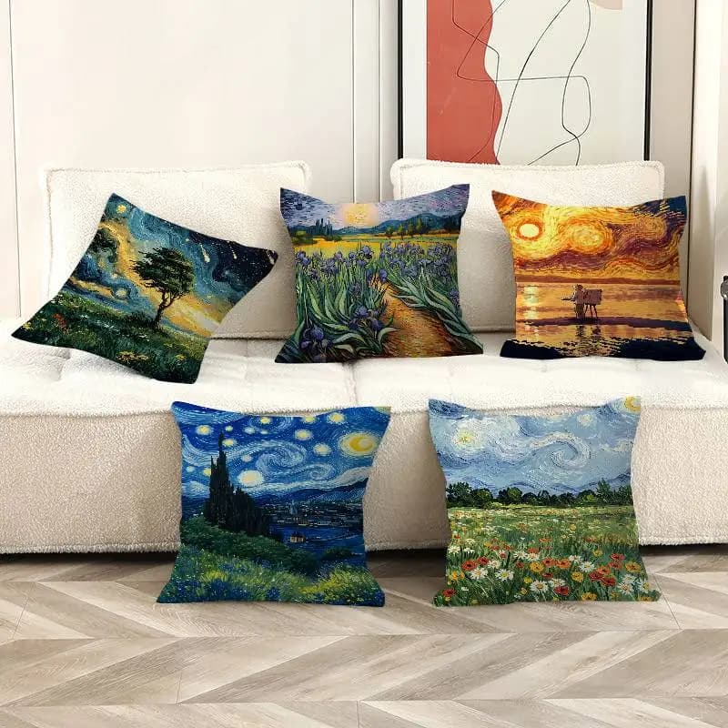 Van Gogh Starry Sky Pillowcase toon Gift Cushion Cover Bedroom Home Sofa Chair Seat Decor pillow case