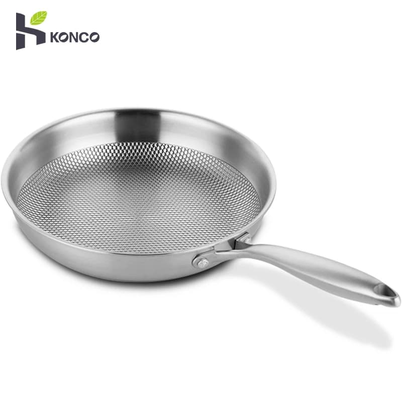 28/30cm stainless steel non-stick pan 304 eggs without pan coating for steak use gas stove and induction