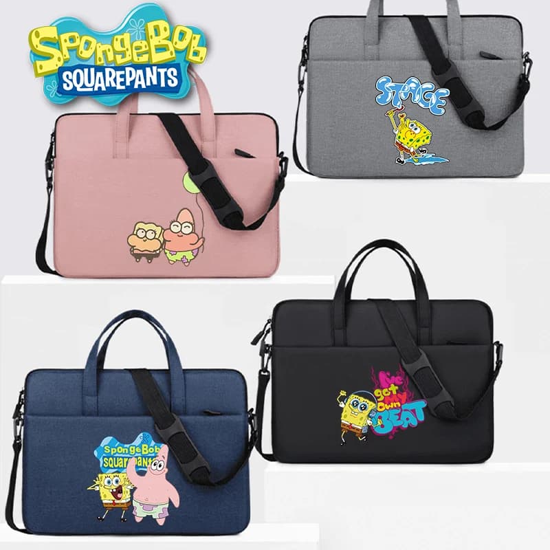Borsa per Laptop con Simpatico Personaggio di Spongebob, Motivo Patrick Star, Leggera e Portatile, 15 Pollici, Nuova Moda, Idea Regalo