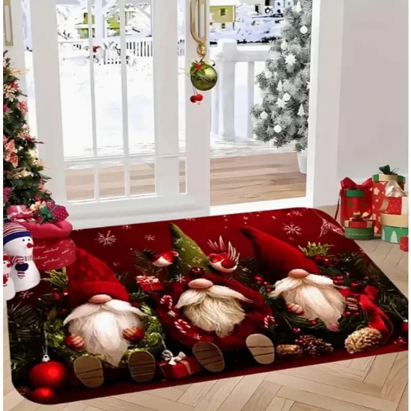 VIKAMA Christmas elf mat Soft living room Bedroom Carpet Kitchen Bathroom Entrance Mat Christmas decoration for the house