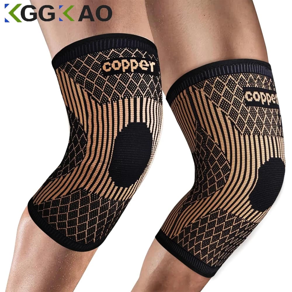 Ginocchiere in rame per donne e uomini, ginocchiere a compressione in rame per dolori al ginocchio, artrite, ACL, supporto per ginocchio per la corsa