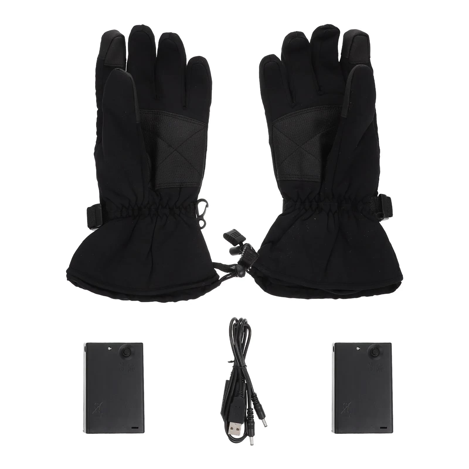 1Pair Screen Gloves Thermal Winter Gloves with Heat Retention Windproof Anti-Skid Grip for Skiing Riding Cycling