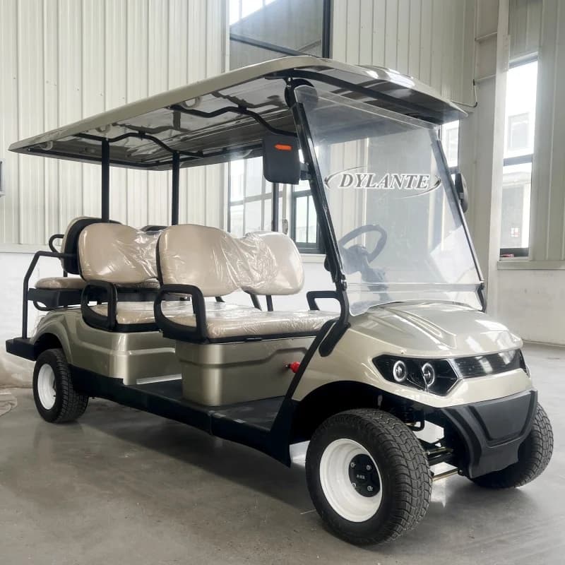 Vendita calda nuovo pannello solare alimentato 4KW 5KW fuoristrada 60V batteria al litio adulto 6 posti 4 ruote carrello da golf da spiaggia