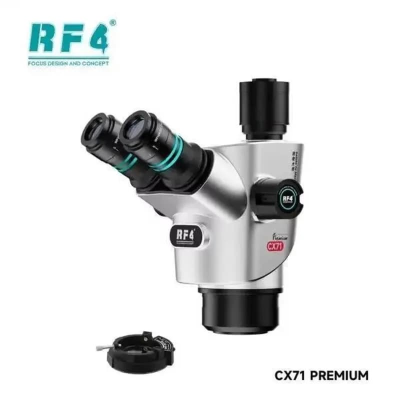RF-CX71 Microscopio stereo binoculare premium ad alta definizione con zoom continuo Supporto in metallo per strumenti di riparazione della scheda madre del telefono cellulare