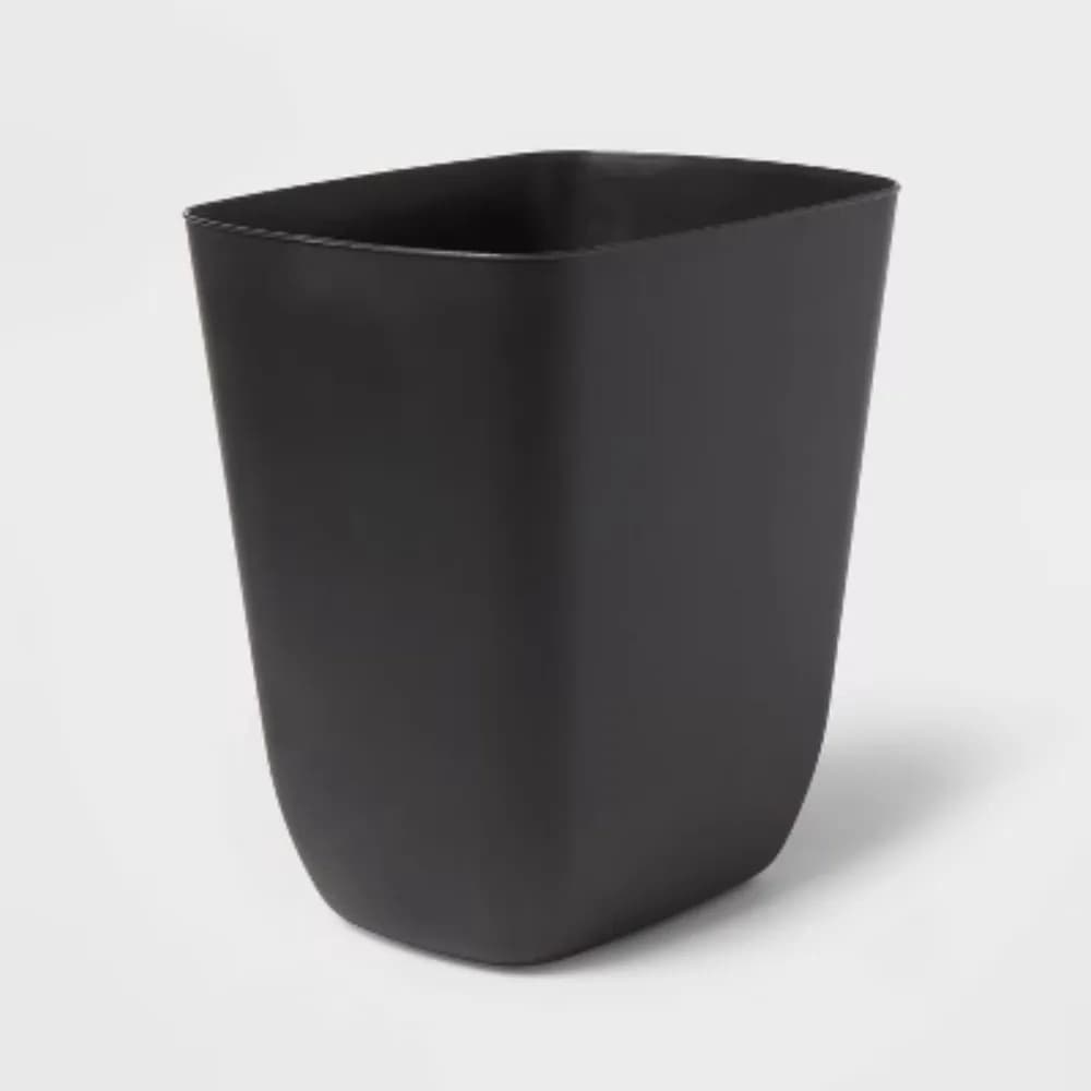Cestino per Rifiuti Open Vanity Nero - Cestino per Rifiuti Compatto in Plastica Opaca per Interni, Misura Piccola