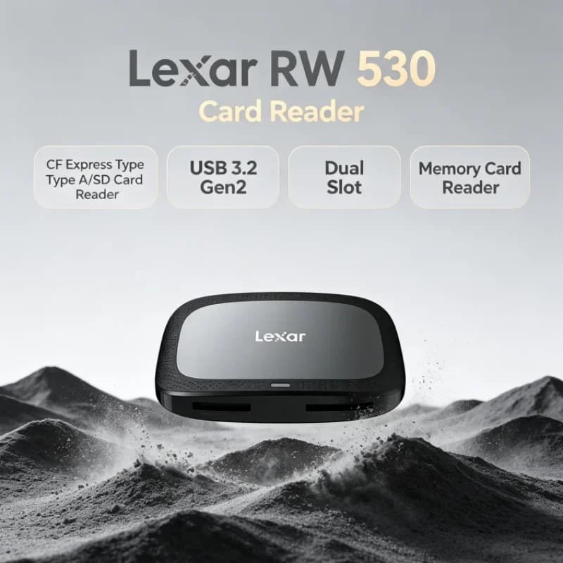 Lexar CFexpress Type A / SD Memory Card Reader CFA Max 900MB/s Dual Slot SD Card Reader USB 3.2 Gen2 RW530