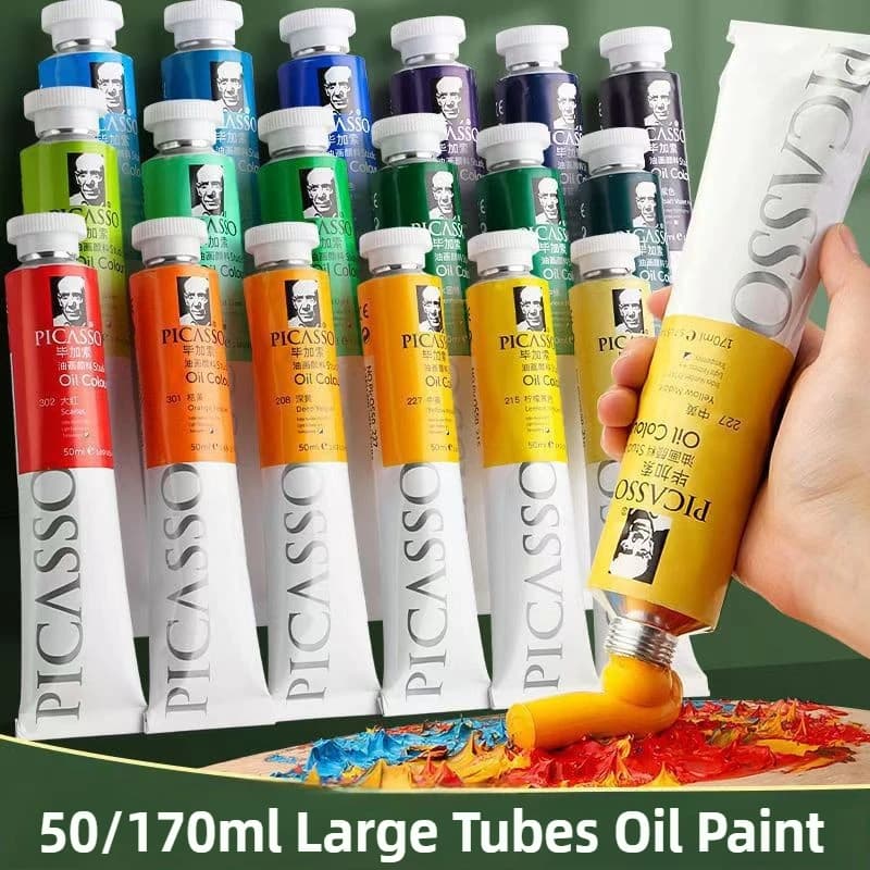 50/170ml Oil Paint High Saturation Faster Drying Time with Creamy Texture and Consistency for Artists Students Art Supplies