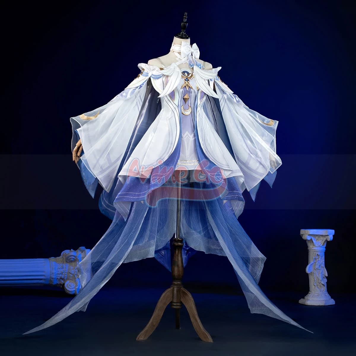 Anime&Go Damselette Columbina Hyposelenia Cosplay Genshin Impact Costume da Donna Abito Migliorato per Halloween Natale