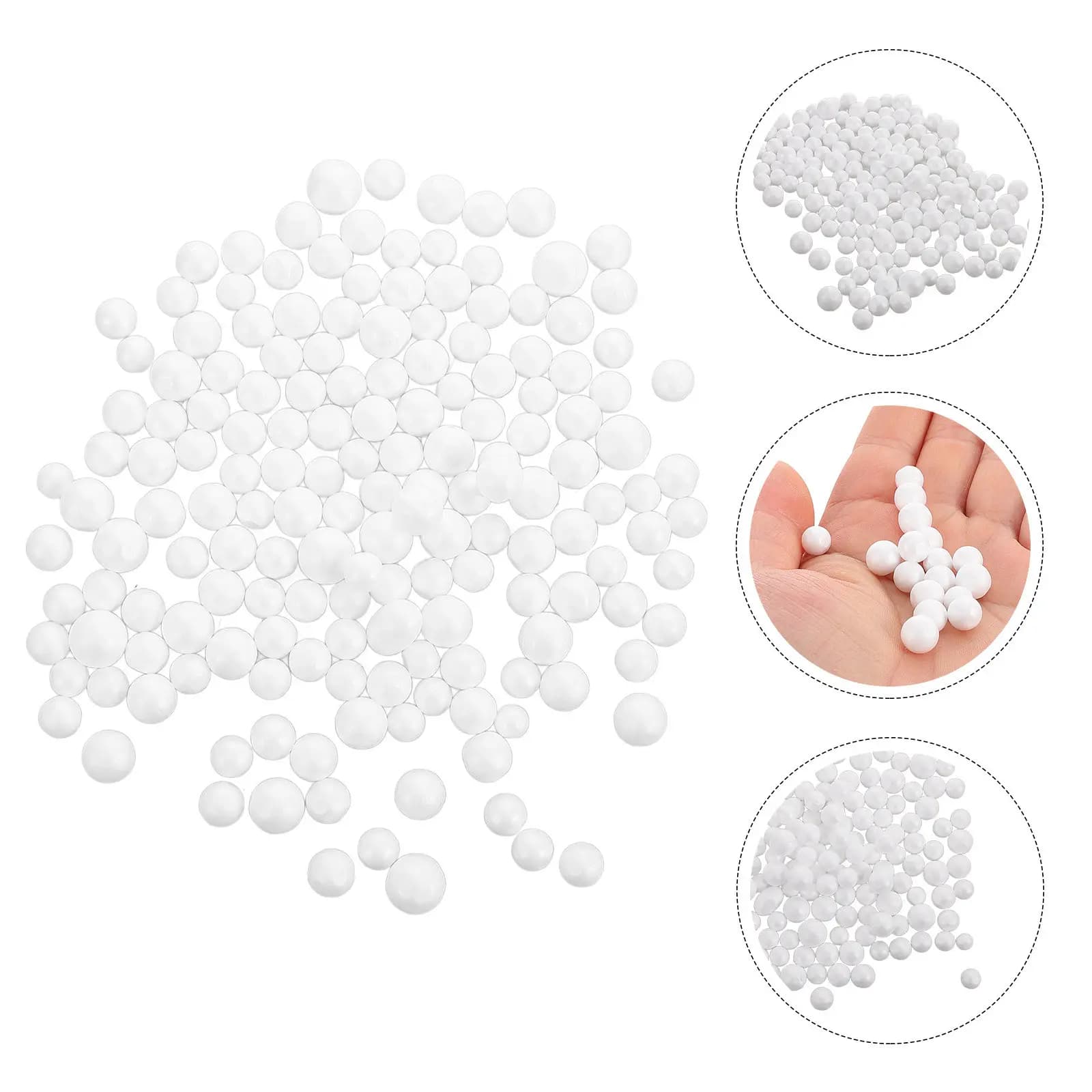 2 Bags Filling Beads Foam Balls Mini Soft Multi-Function Stuffing for Pillows Cushions Vase Filler DIY Crafts Supplies