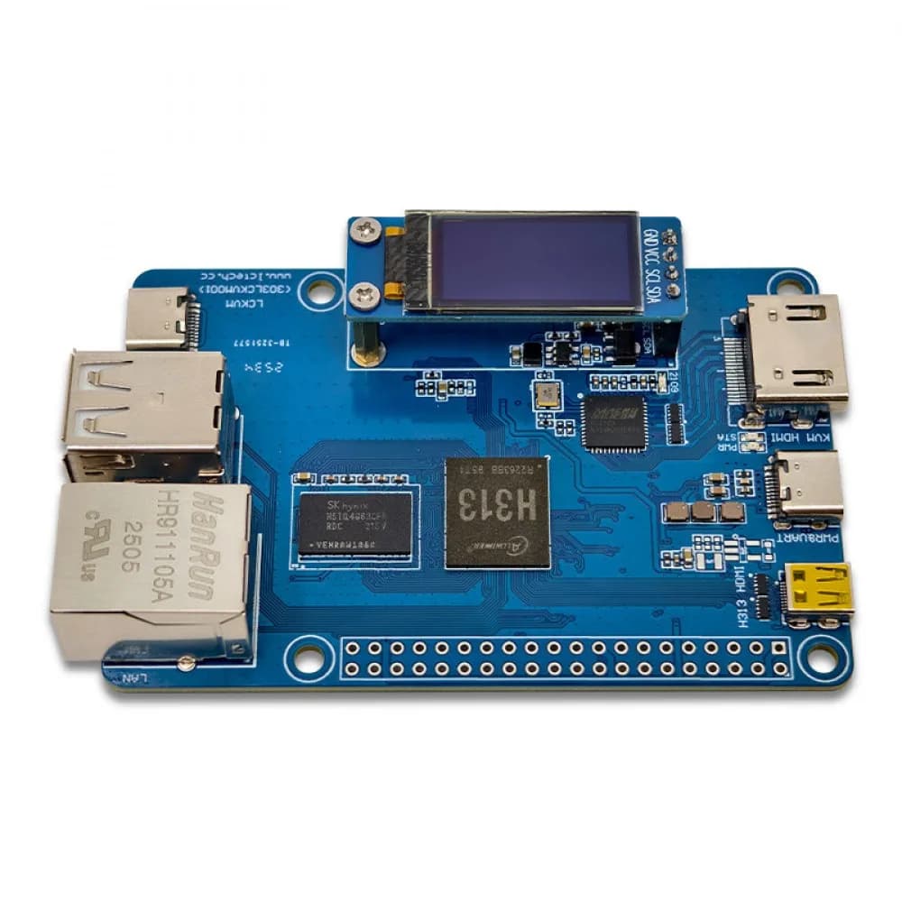 LCKVM H313 Remote IP Console with 1GB DDR3 4K@60FPS High-DMI | Ethernet USB 2.0 for server maintenance and Raspberry Pi