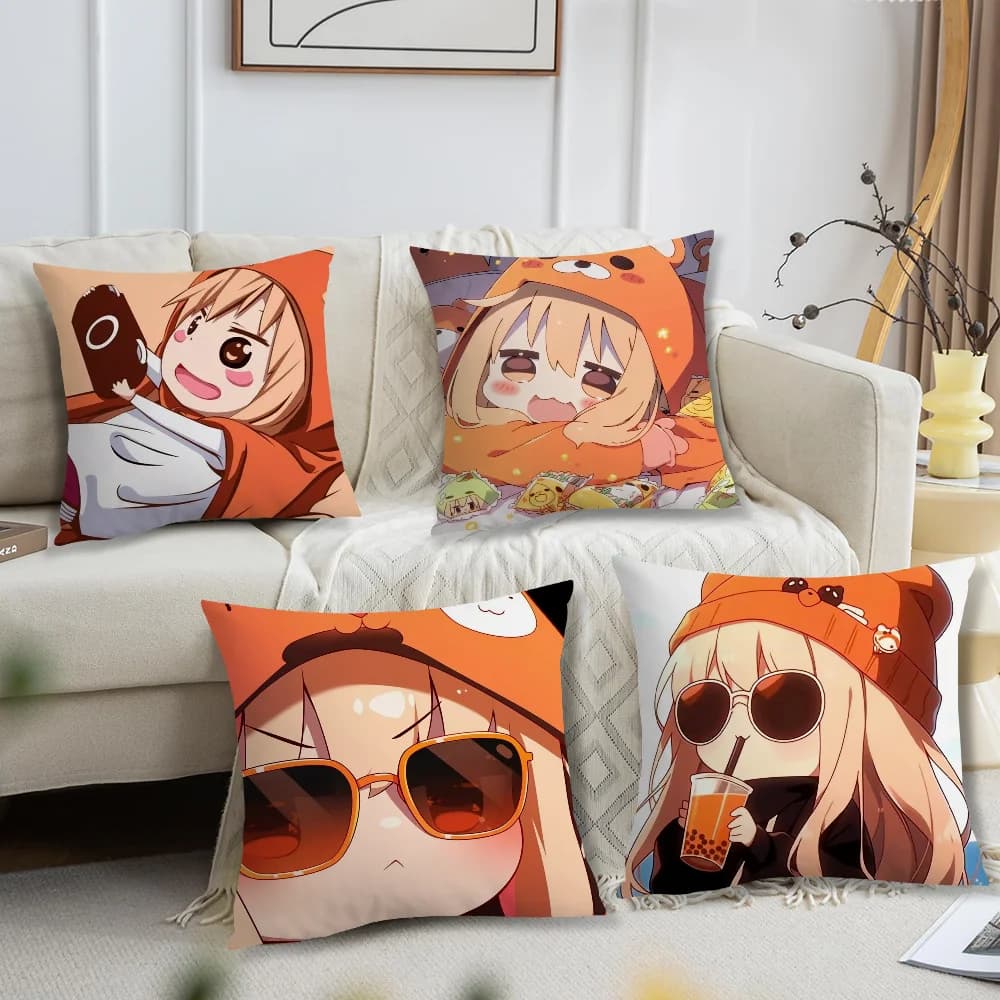 Fodera per cuscino Umaru Doma per stampa su cuscino, decorazione per divano, casa, auto, sala, caffetteria, ufficio, stile nordico semplice