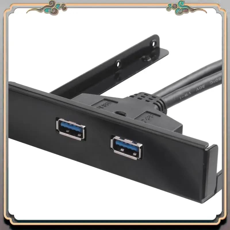 Durevole 2X USB 3.0 Pannello frontale Hub Baia di espansione a 2 porte Cavo staffa da 20 pin a USB3.0 per PC computer