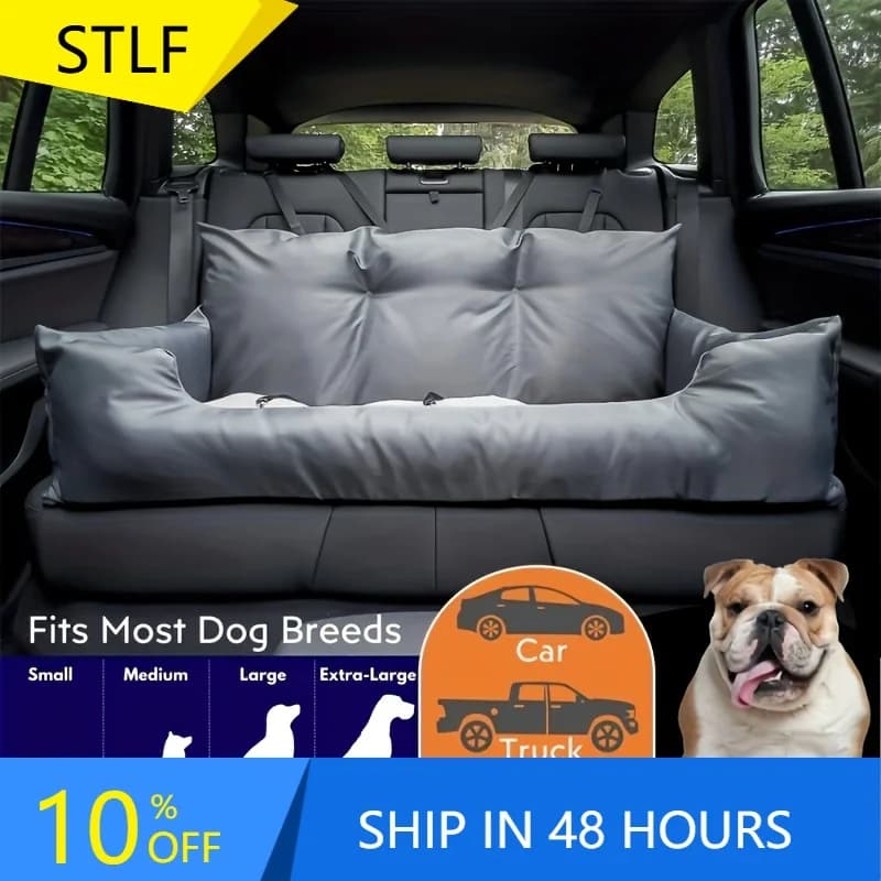 STLFLuxury Letti per cani Seggiolino per auto per cani impermeabile Seggiolino per auto per animali domestici di lusso Letti per gatti Sedile posteriore per auto per cani da viaggio portatile Borsa per animali domestici Be