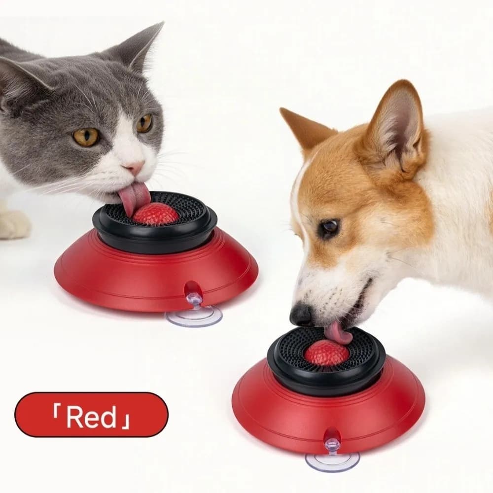 Anti-Choking Dog Licking Bowl Food-Grade Non-Slip Base Liquid Slow Bowls with Rolling Ball Massage Dot Pet Feeding Bowl