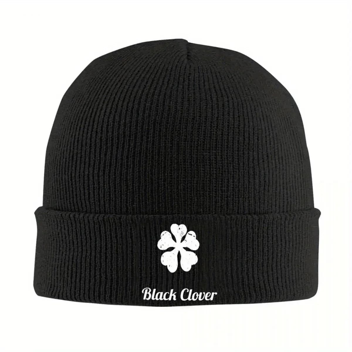 2026 New Black-Clovers Anime Manga Knitted Caps Women's Men's Beanie Winter Hat Warm Caps