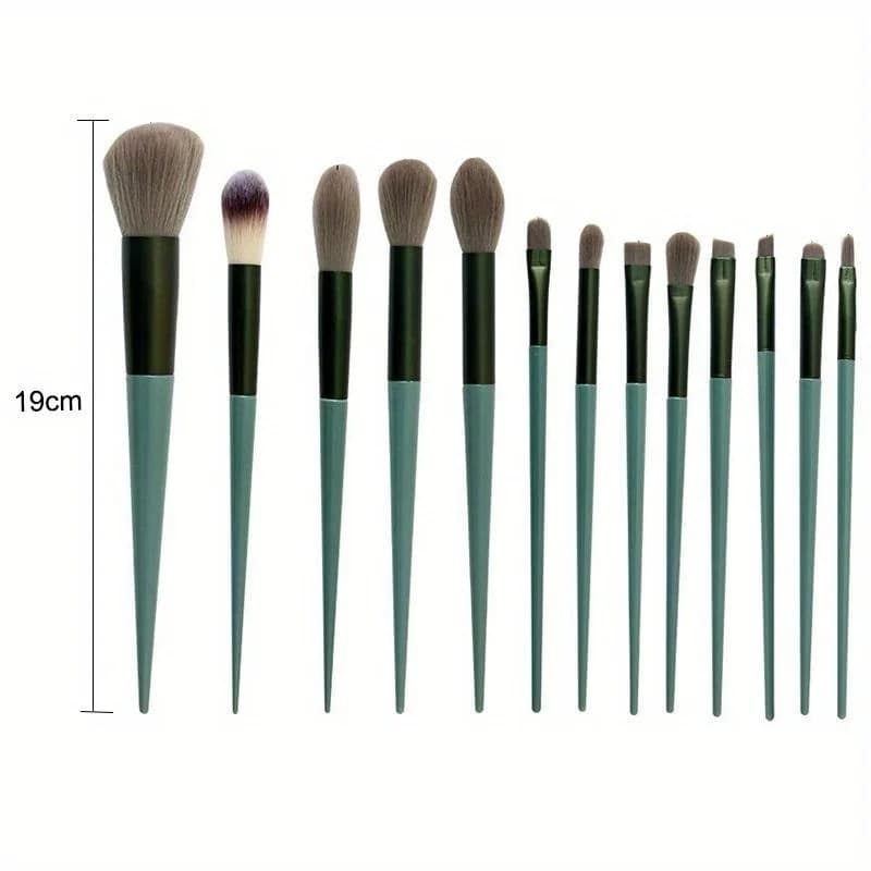 Set di 13 Pennelli per Trucco: Correttore, Blush, Cipria, Ombretto, Illuminante, Fondotinta, Strumenti di Bellezza