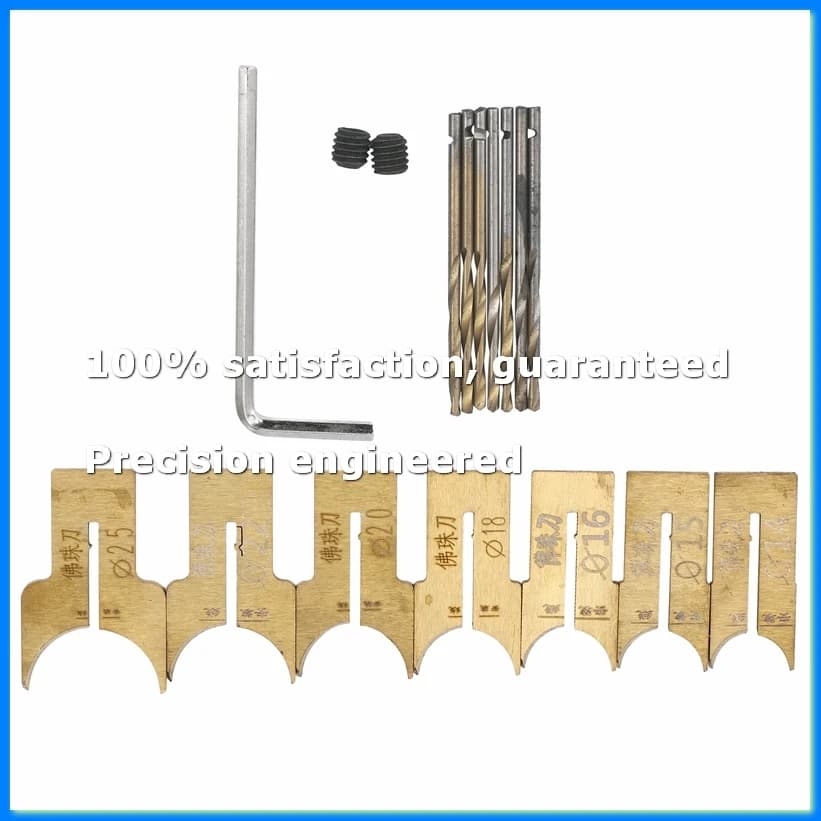 Set di Frese a Sfera per Perline in Legno, 24 Pezzi, in Carburo Cementato, per Perline Sferiche Buddha, Kit di Utensili per Lavorazione del Legno - A62I