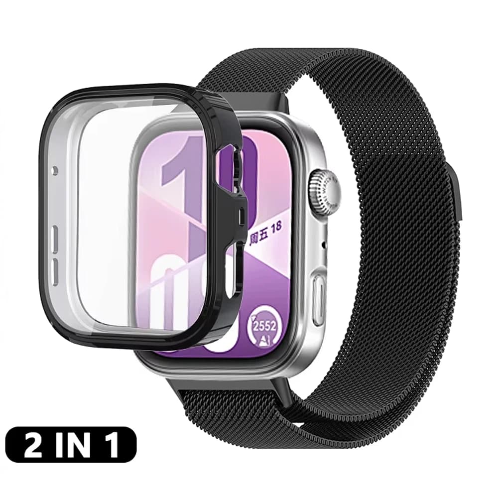 Case+Milanese loop Band for Huawei Watch Fit 4 Pro strap Accessories metal Stainless Steel correa Bracelet for huawei fit 4 band