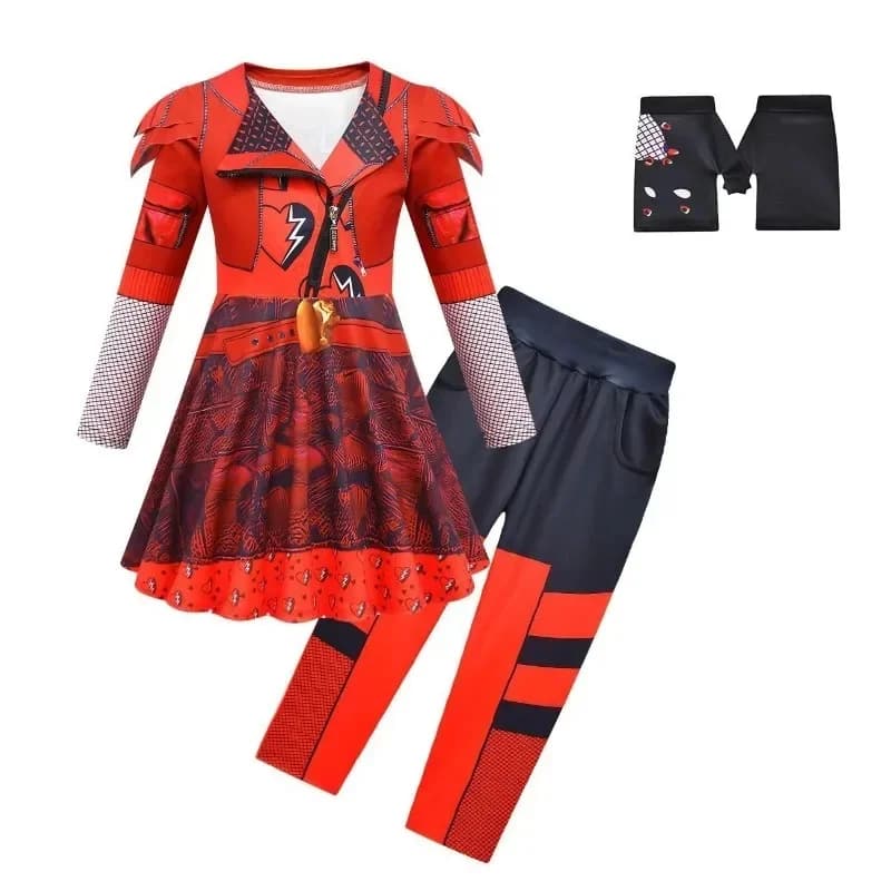 Premium Outfit D-Descendants 4 Halloween Kylie Cantrall Cosplay Costume The Rise of Red Wonderland Starlight Heirs Chloe