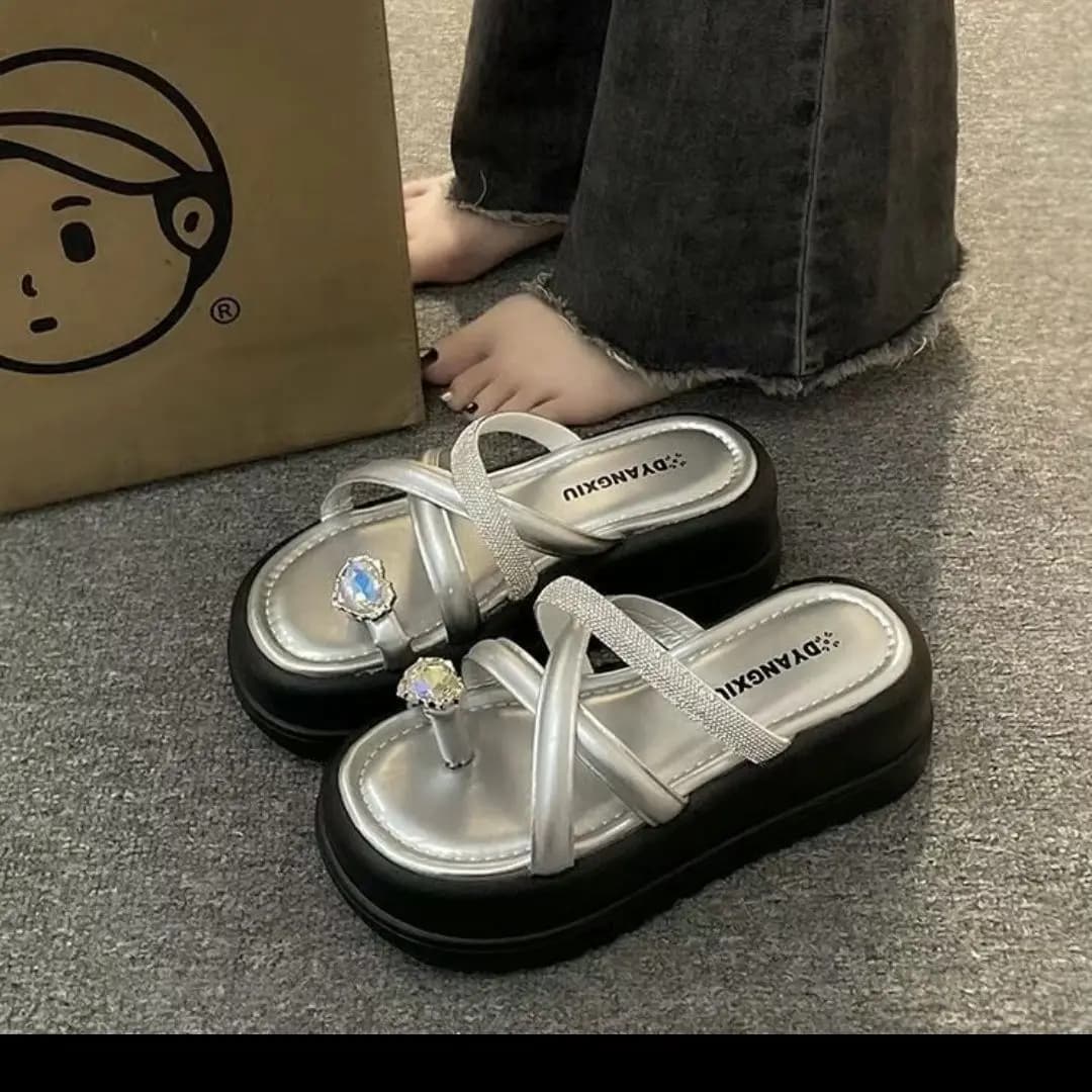 Sandali romani con punta aperta Bot piatta Sandali aperti da donna Estate Abbigliamento outdoor Comode pantofole morbide da spiaggia Bot...