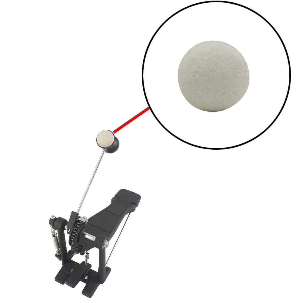 1Pc Pedale per Grancassa Feltro di Lana per Battitore Accessori per Strumenti a Percussione Sostituzione della Testa del Martello Parte Battitori Hammerhead