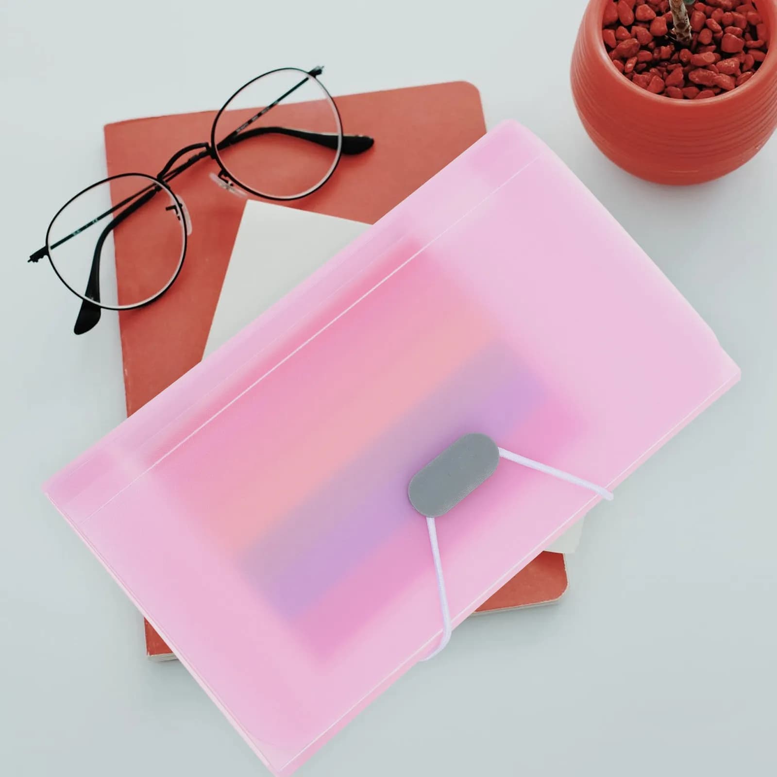 2 Pezzi Portadocumenti a Fisarmonica A6, Organizzatore per Fatture con 13 Tasche, Portadocumenti Portatile, Contenitore per Ricevute, Porta Carta da Ufficio