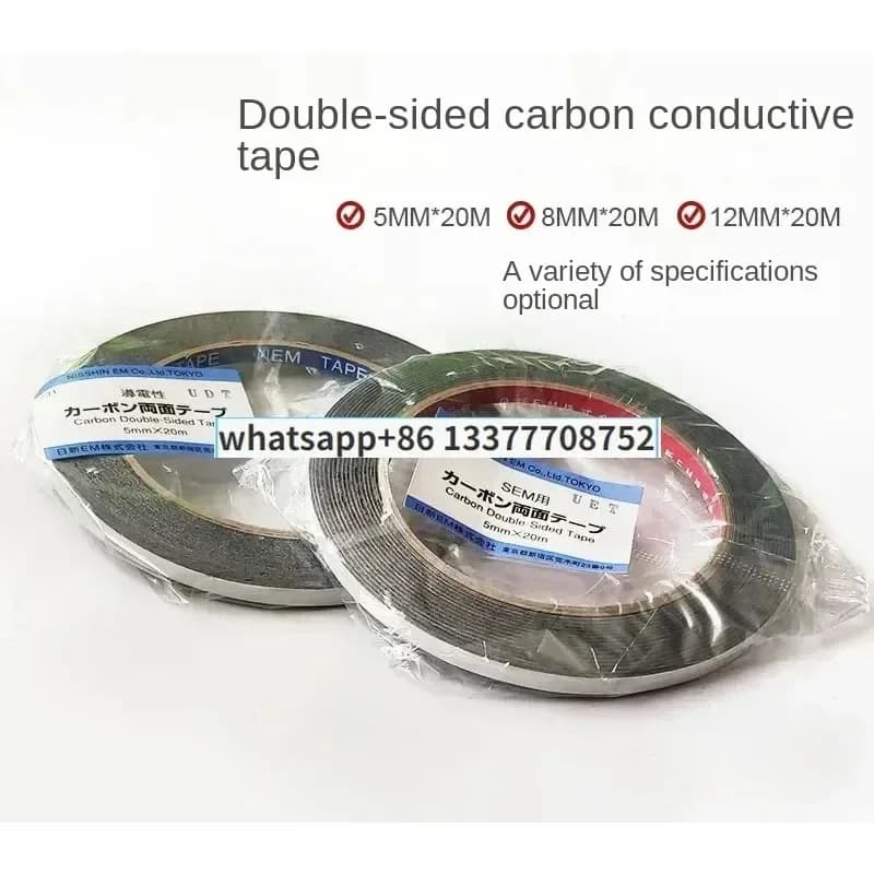 for731 nastro SEM nastro conduttivo in carbonio bifacciale 732 materiali di consumo per microscopio elettronico nastro 5mm * 20m