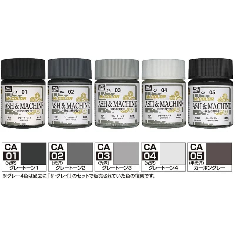 MR.HOBBY Paint Suit Coloring By Hand Spray Oil Paint Blunt Color Mecha Series Gray Black 18ml