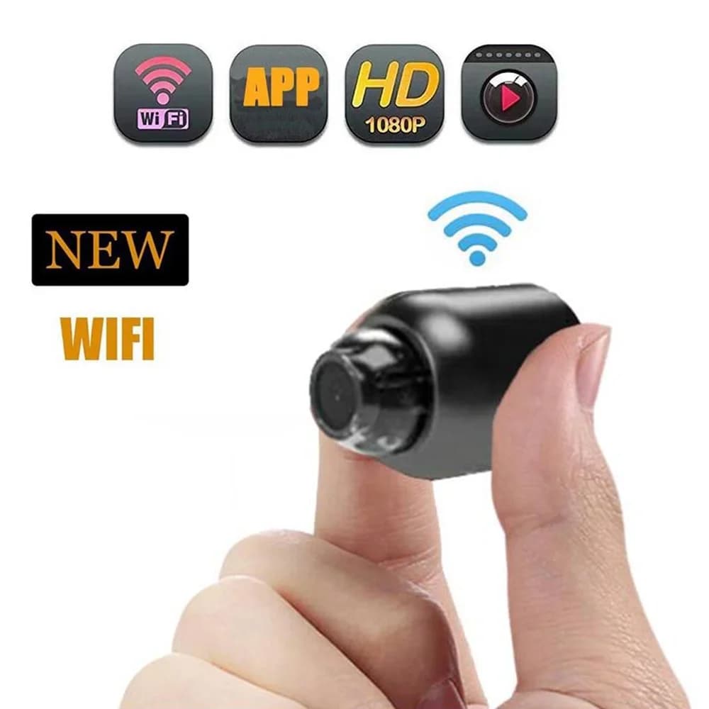 Telecamera WiFi HD 720P Mini per Interni, Sicurezza e Sorveglianza, Baby Monitor, Videocamera IP con Registratore Audio e Video