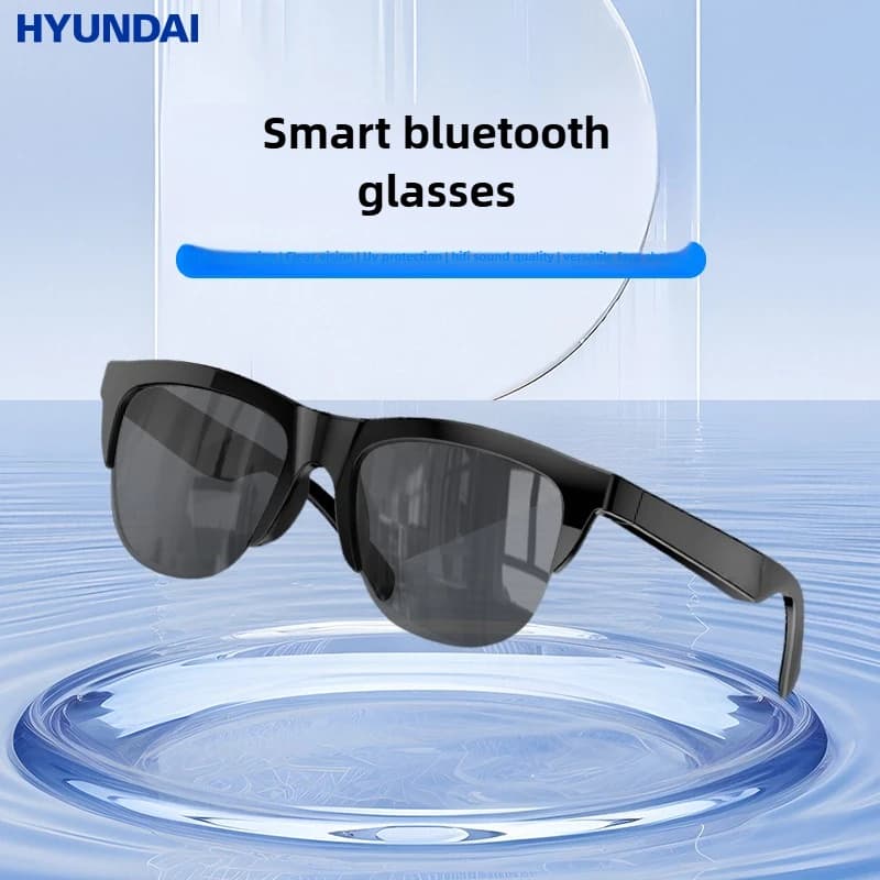 HYUNDAI HY-G28 Occhiali musicali intelligenti Occhiali da sole Bluetooth 5.4 Cuffie con microfono incorporato, protezione UV, sport all'aria aperta, per iOS/Android