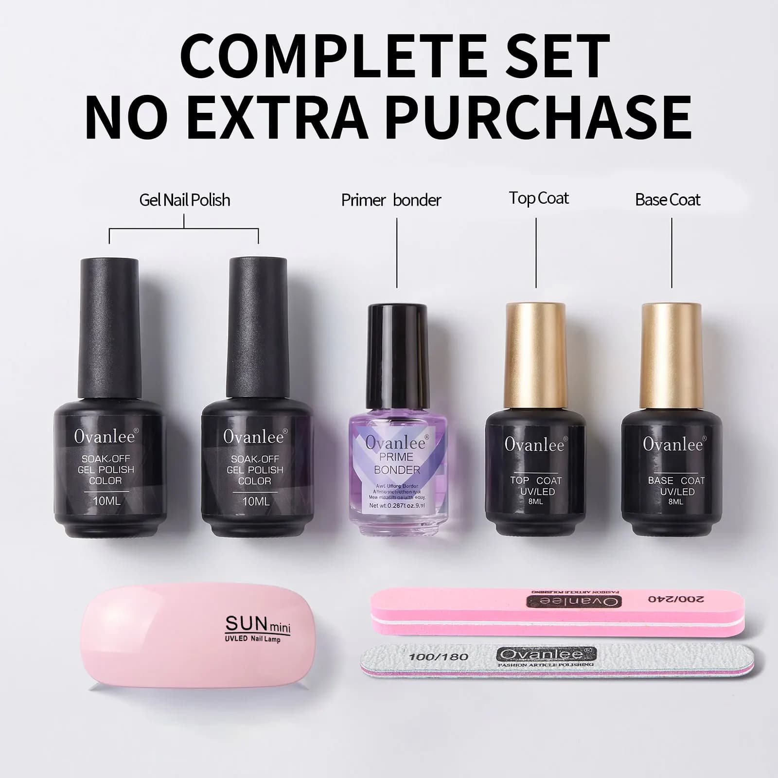 Gel Nail Polish Kit With UV Nail Lamp Electric Nail Drill Machine Soak OFF Gel Nail Kit Base&Top Coat Gel Polish Nail Tool Set